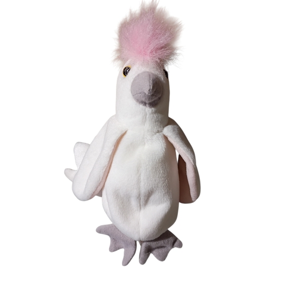 Ty Other - EUC Ty Beanie Buddies KuKu 8" Cockatoo Plush White Pink Stuffed Animal